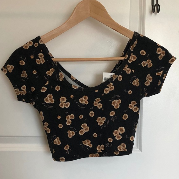Brandy Melville Tops - NWT Brandy Melville Sunflower Crop Top cross back